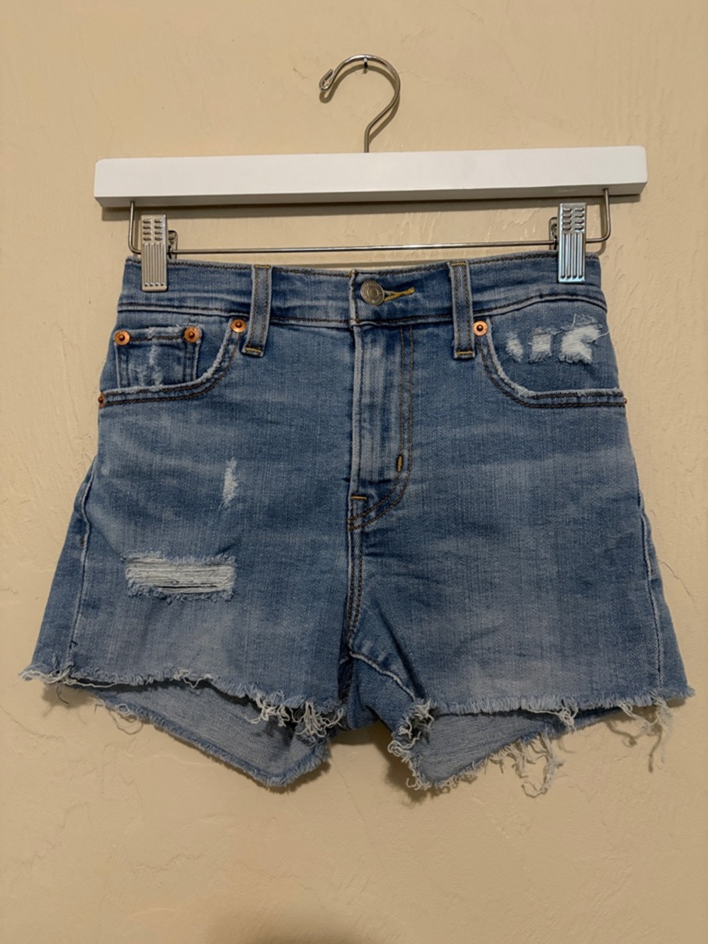 Levi’s Distressed Denim Shorts. Excellent Condition!